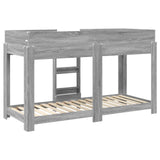 Bunk Bed for Kids Grey Sonoma 75 x 190 cm Engineered Wood 3410544