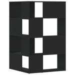 Corner Bookcase 4-Tier Black 85x85x140 cm Engineered Wood 3307811