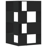 Corner Bookcase 4-Tier Black 85x85x140 cm Engineered Wood 3307811