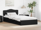 Bed Frame with Drawer Black 90 x 200 cm Engineer Wood 3413041