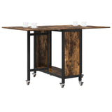Folding Dining Table with Castors 130 x 80 x 76.5 cm steel PB 8006045