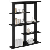 Wall Shelving Unit Black 102 x 20 x 130 cm Engineered Wood 8012053
