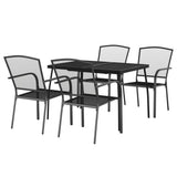 Garden Dining Set Anthracite Steel 3187970