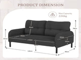 GOMYWAY corduroy fabric, comfortable monochrome double sofa, suitable for living rooms and bedrooms W2678P422270