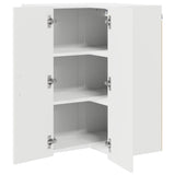 Wall Corner Cabinet PORTO White 57 x 57 x 80 cm Engineered Wood 885425