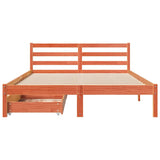 Bed Frame without Mattress Wax Brown 120x190 cm Small Double Solid Wood Pine 3301552