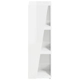 Side Shelf High Gloss White 33 x 32 x 100.5 cm Engineered Wood 892421