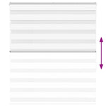 ZNTS Zebra Blind White 135x150 cm Fabric Width 130.9 cm Polyester 4014762