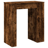Bar Table with Racks Smoked Oak 95x47x103.5 cm Engineered Wood 854386