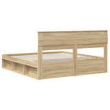 Bed Frame with Headboard Sonoma 200 x 200 cm Solid Pine Wood 3409721