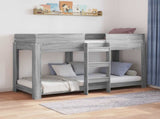 Bunk Bed for Kids Grey Sonoma 75 x 190 cm Engineered Wood 3410544