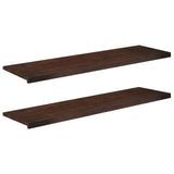 Window Sills 2 pcs Dark Brown 160 x 40 x 2 cm Solid Beech Wood 42048326