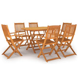 Dining Set Brown Solid Acacia wood Foldable Garden Dining Set 3086997
