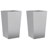 Garden Planters 45x45x75 cm 2 pcs Galvanised Steel 851105