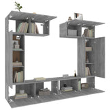 6 Piece TV Cabinet Set Grey Sonoma Engineered Wood 3114468