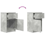 Bedside Cabinet Concrete Grey 39x35x65 cm Engineered Wood 861325