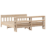 Bed Frame without Mattress 200x200 cm Solid Wood Pine 3306252