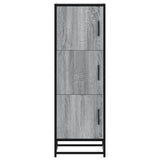Highboard Grey Sonoma 35.5x35x106.5 cm Engineered Wood and Metal 849067