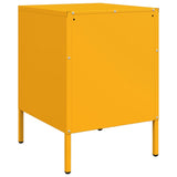 ZNTS Bedside Cabinet Mustard Yellow 36x39x50.5 cm Steel 842928