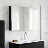 Bathroom Mirror Cabinet Black Oak 103.5 x 15.5 x 70 cm 889272