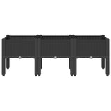 Garden Planter with Legs Black 120x40x42 cm PP 367898