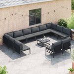 Garden Sofa Set Anthracite Steel 3379026