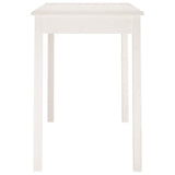 Dining Table White 110x55x75 cm Solid Wood Pine 814250