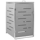 Single Wheelie Bin Shed 69x77.5x115 cm Stainless Steel 149558
