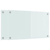 Kitchen Backsplash 2 pcs White 70 x 40 cm Tempered Glass 3415518