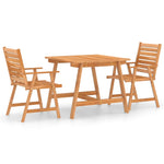 ZNTS 3 Piece Garden Dining Set Solid Acacia Wood 3057842