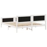 Bed frame White and light grey 180 x 200 cm Solid pine wood 3394307