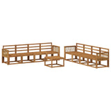 Outdoor Sofa Set 9 pcs Natural Solid Acacia Wood 3385095