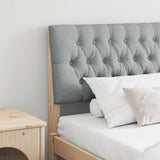 Upholstered Headboard Light Grey 200 cm Solid Pine Wood 879319