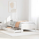 Bed Frame without Mattress White 90x190 cm Single Solid Wood Pine 3309792