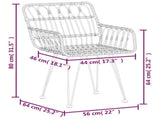 5 Piece Garden Dining Set Poly Rattan 3157860