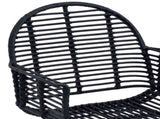 Dining Chair 2 pcs Rattan and Iron Black 57 x 55 x 85 cm 42011559