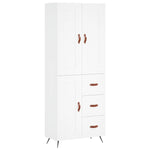 Highboard White 69.5x34x180 cm Engineered Wood 3199977