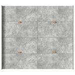 Storage Bed Frame Concrete grey 180 x 200 cm Engineered wood 3335272