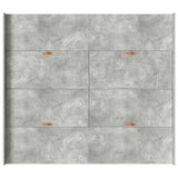 Storage Bed Frame Concrete grey 180 x 200 cm Engineered wood 3335272