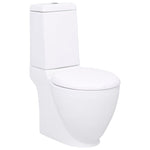 ZNTS Ceramic Toilet Back Water Flow White 240376
