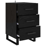 Bedside Cabinet Black Oak 40 x 40 x 66 cm Engineered Wood 882145