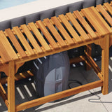 Hot Tub Surround Solid Acacia Wood Brown 3334764