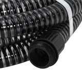 Suction Hose with Brass Connectors Black 1.1" 7 m PVC 151061