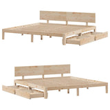 Bed Frame with Drawers without Mattress 200x200 cm 3301992