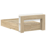 Bed Frame with Storage Sonoma Oak 120 x 200 cm Engineered Wood 3433747