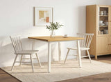 60 x 55 x 75 cm Solid Acacia Wood White Rectangular 937571