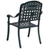 Garden Chair 2 pcs Green 55 x 56.5 x 91cm Aluminium 42002373