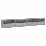 TV Wall Cabinets 2 pcs Grey Sonoma 100x30x30 cm Engineered Wood 836893