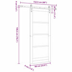 Sliding Door Manual White and black 86 x 198.5 cm 3333287