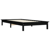 820535 Bed Frame without Mattress Black 100x200 cm Solid Wood